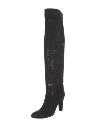 Stella McCartney Suede Lasercut Accents Boots