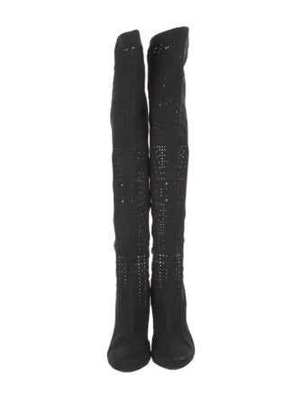 Stella McCartney Suede Lasercut Accents Boots