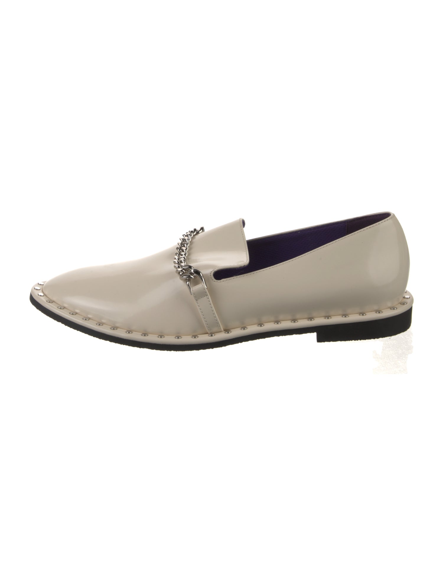 Stella McCartney Vegan Leather Chain-Link Accents Loafers
