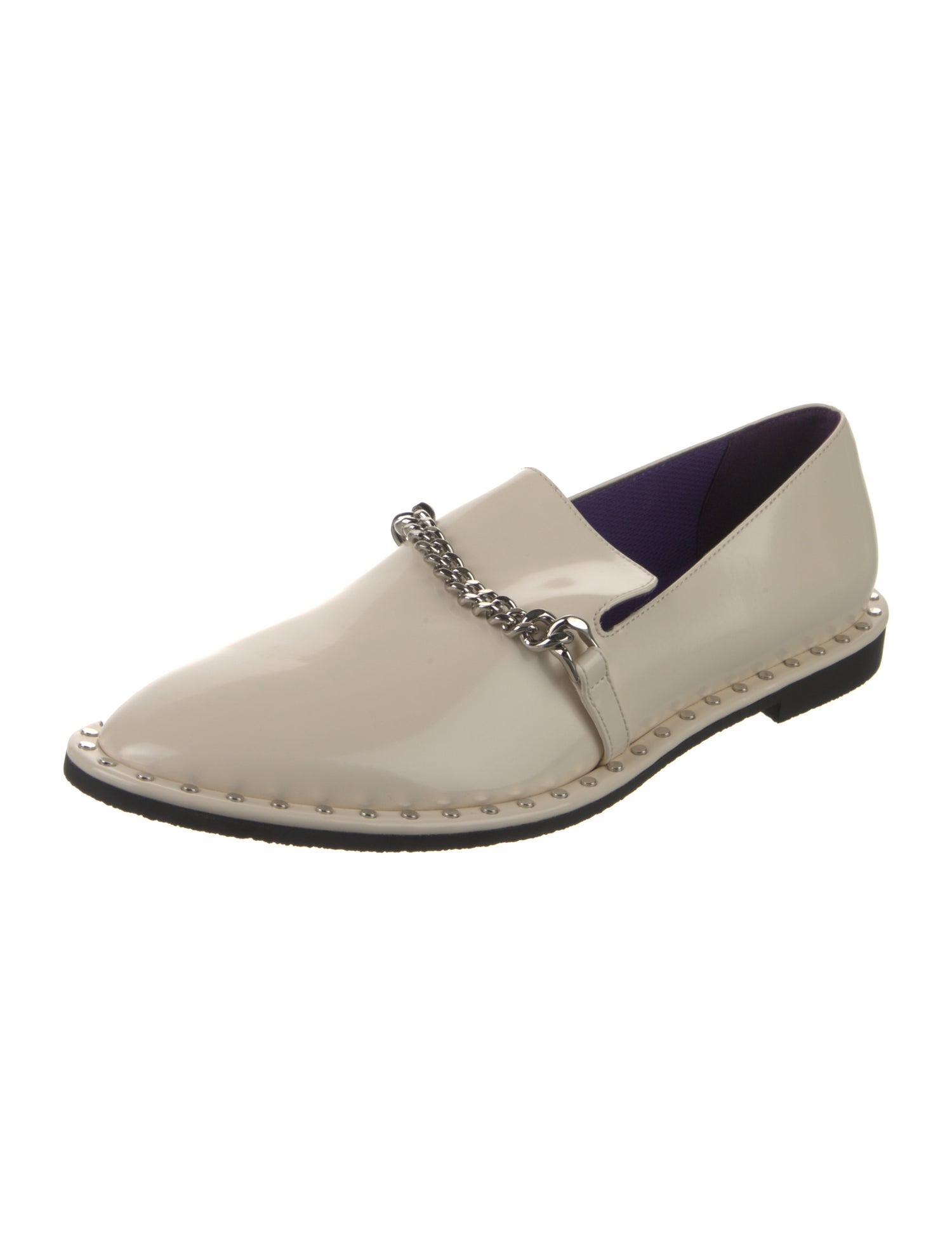 Stella McCartney Vegan Leather Chain-Link Accents Loafers