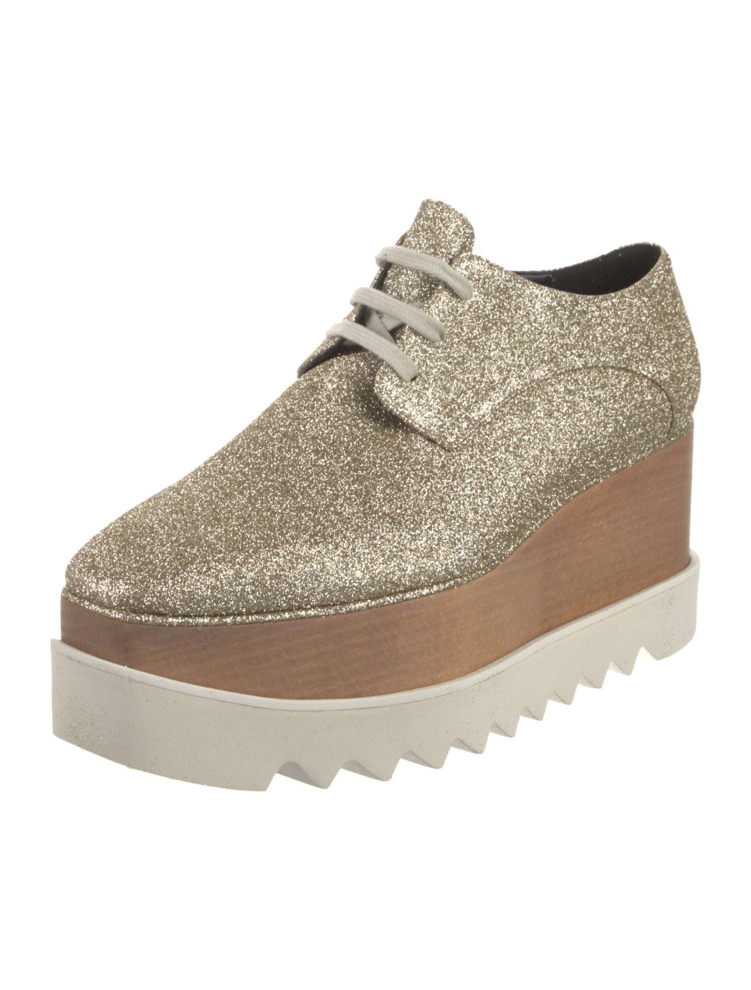 Stella McCartney Glitter Wedge Sneakers