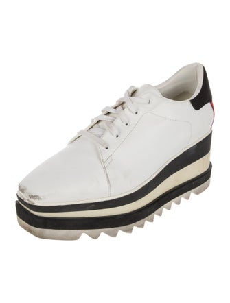 Stella McCartney Leather Wedge Sneakers