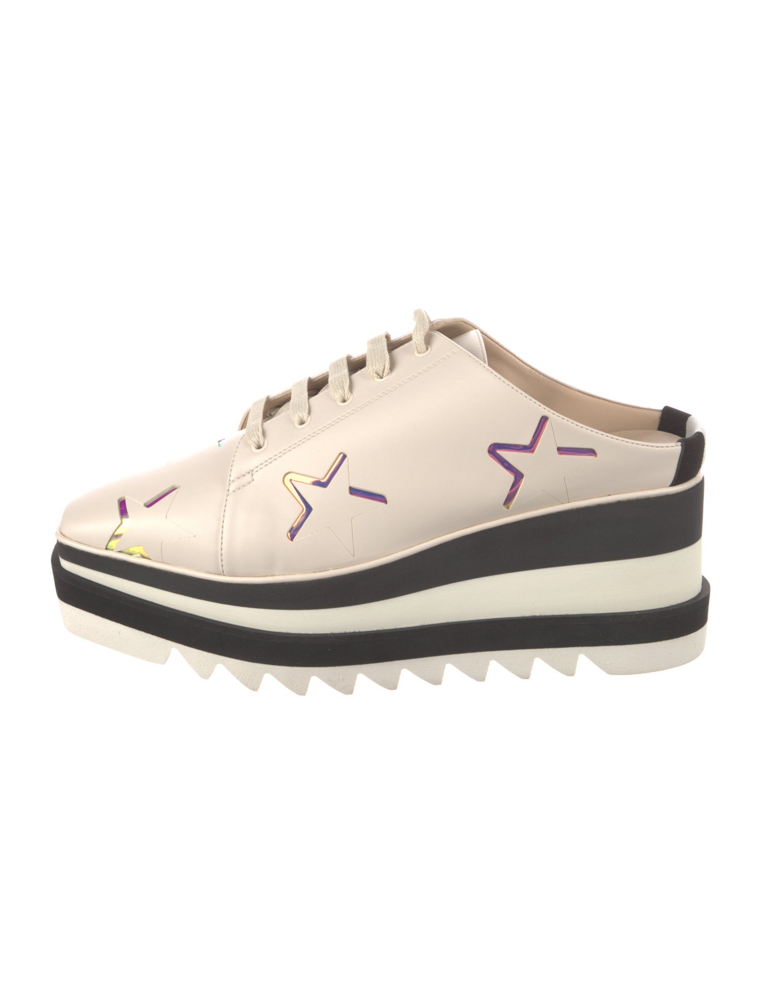 Stella McCartney Vegetarian Leather Colorblock Pattern Sneakers