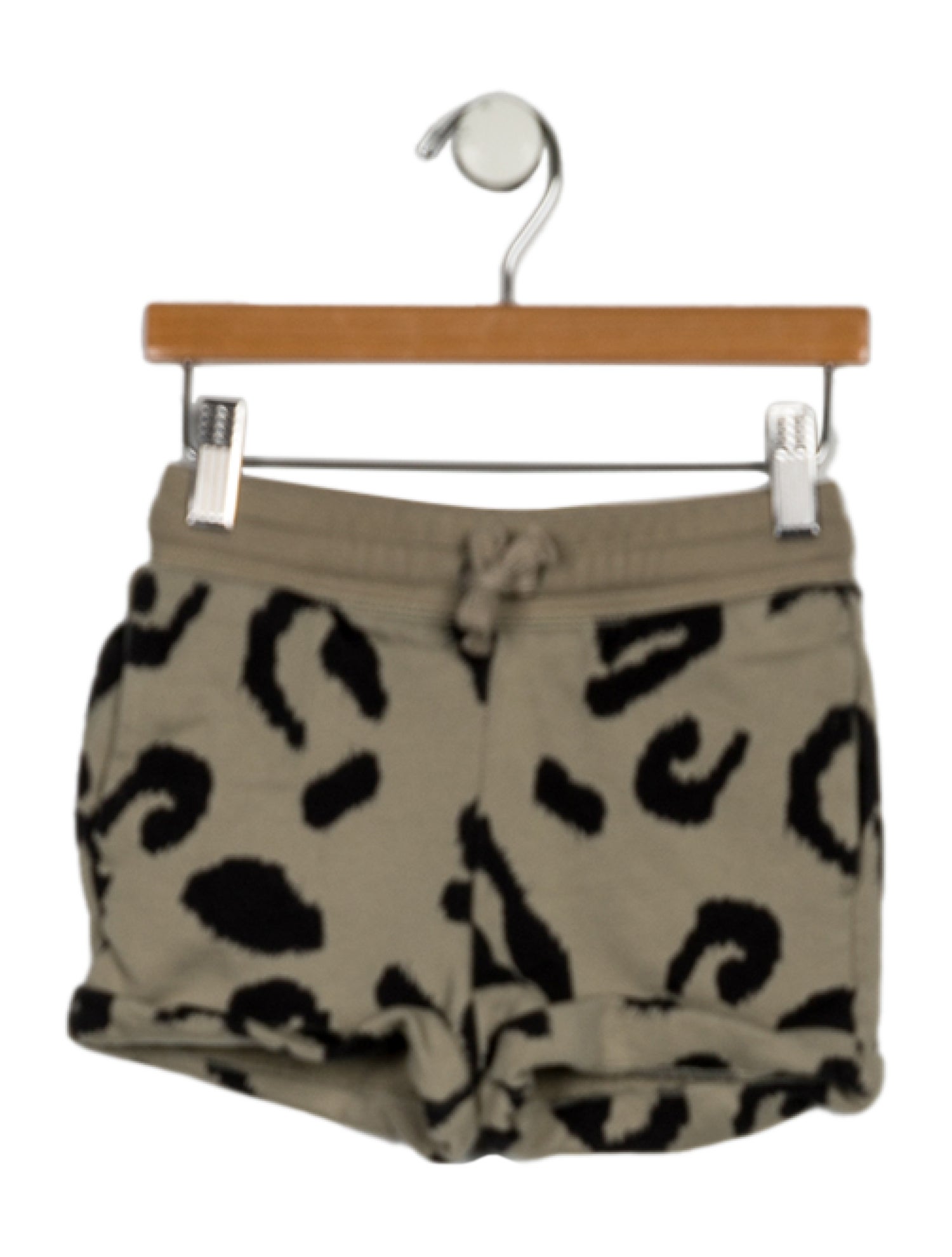 Stella McCartney Girl's Green Leopard Print Jogger shorts