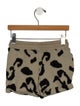 Stella McCartney Girl's Green Leopard Print Jogger shorts