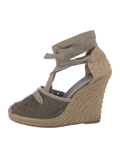 Stella McCartney Canvas Lasercut Accents D'Orsay Pumps