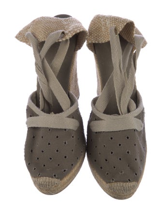 Stella McCartney Canvas Lasercut Accents D'Orsay Pumps