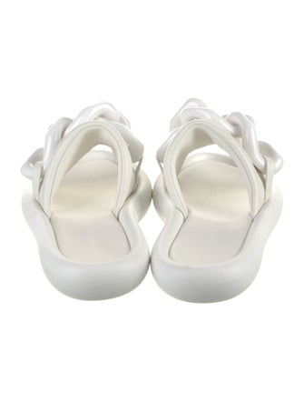 Stella McCartney Leather Chain-Link Accents Slides