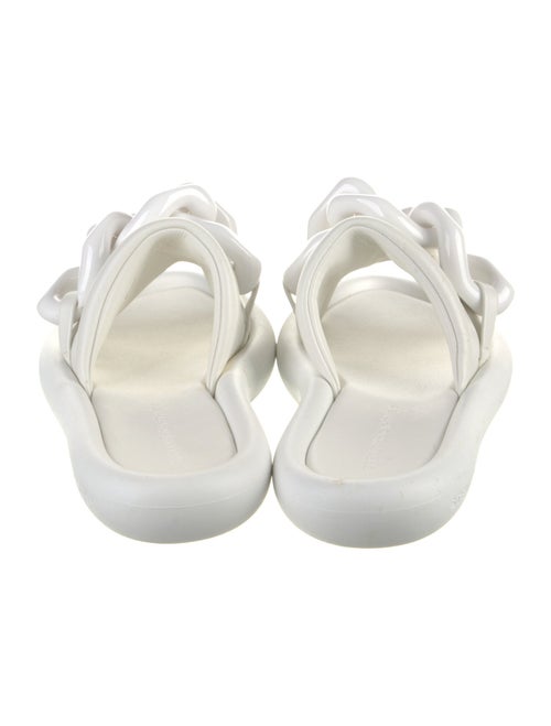 Stella McCartney Leather Chain-Link Accents Slides