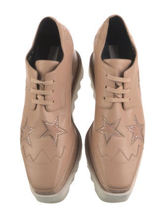 Stella McCartney Leather Crystal Embellishments Oxfords