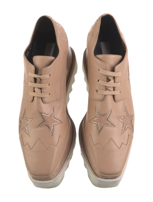 Stella McCartney Leather Crystal Embellishments Oxfords