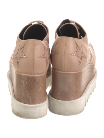 Stella McCartney Leather Crystal Embellishments Oxfords