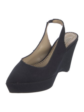 Stella McCartney Canvas Slingback Pumps