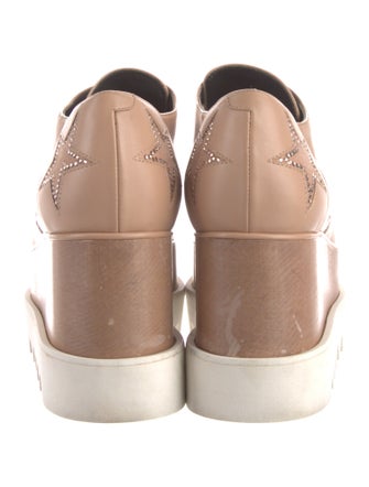 Stella McCartney Leather Crystal Embellishments Oxfords