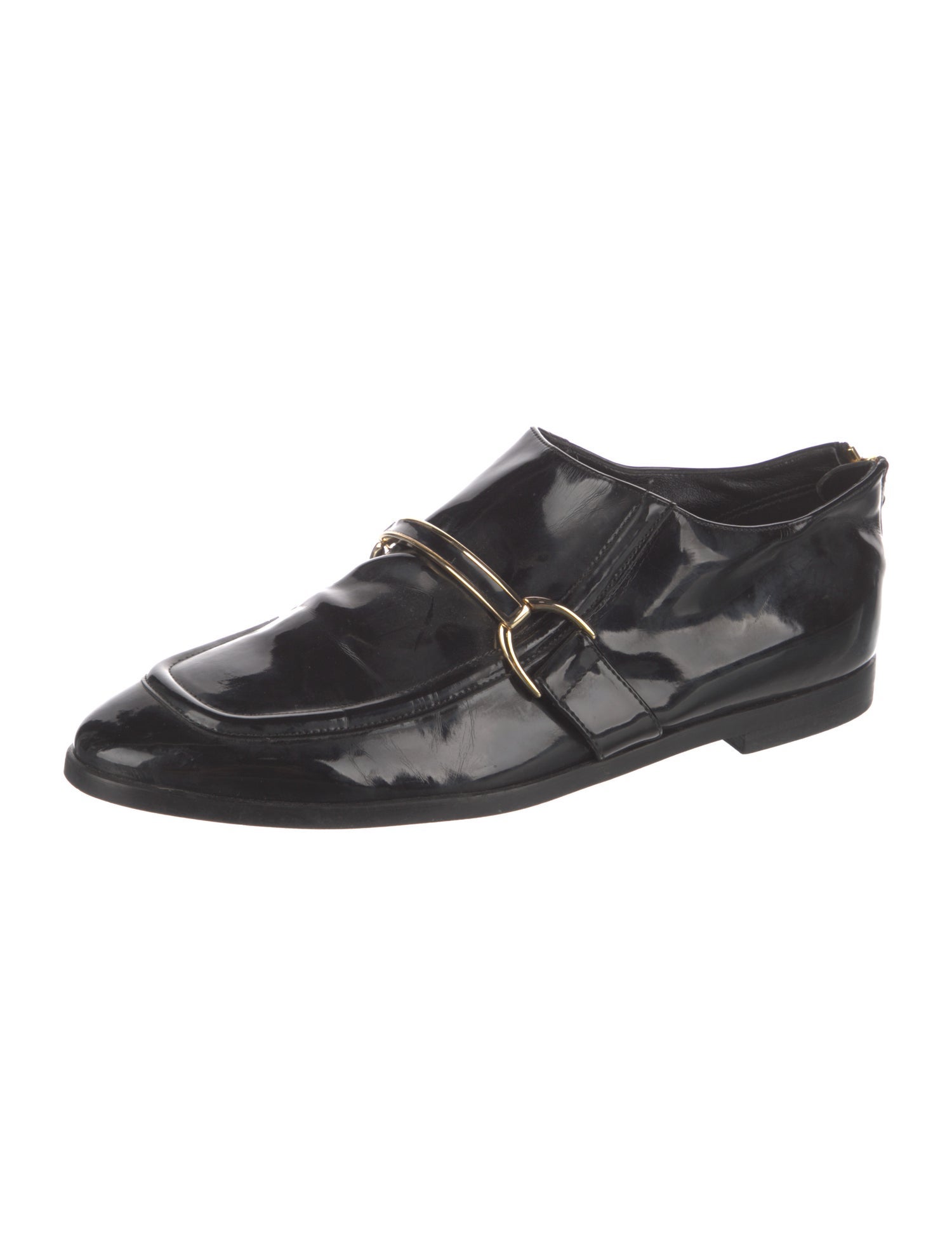 Stella McCartney Interlocking CC Logo Patent Leather Oxfords