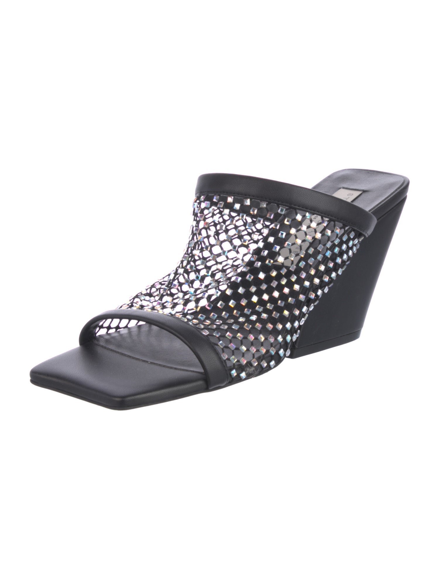 Stella McCartney Leather Crystal Embellishments Slides