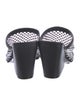 Stella McCartney Leather Crystal Embellishments Slides