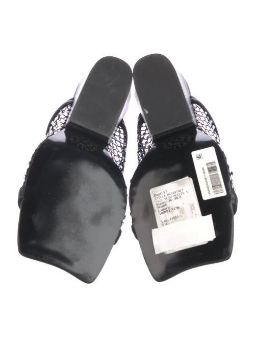 Stella McCartney Leather Crystal Embellishments Slides