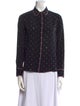 Stella McCartney Silk Polka Dot Print Button-Up Top