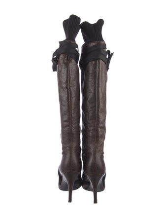 Stella McCartney Leather Colorblock Pattern Sock Boots