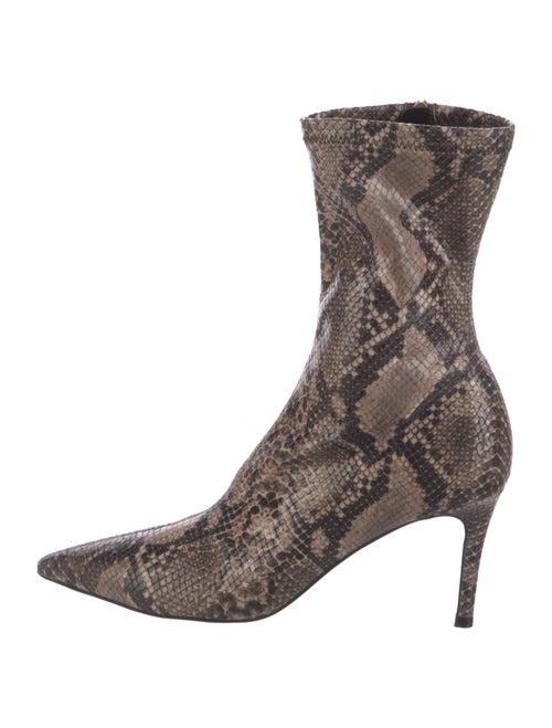 Stella McCartney Embossed Leather Animal Print Sock Boots
