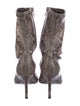 Stella McCartney Embossed Leather Animal Print Sock Boots