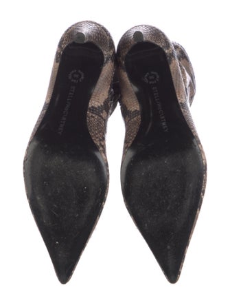 Stella McCartney Embossed Leather Animal Print Sock Boots