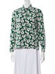 Stella McCartney Silk Floral Print Button-Up Top