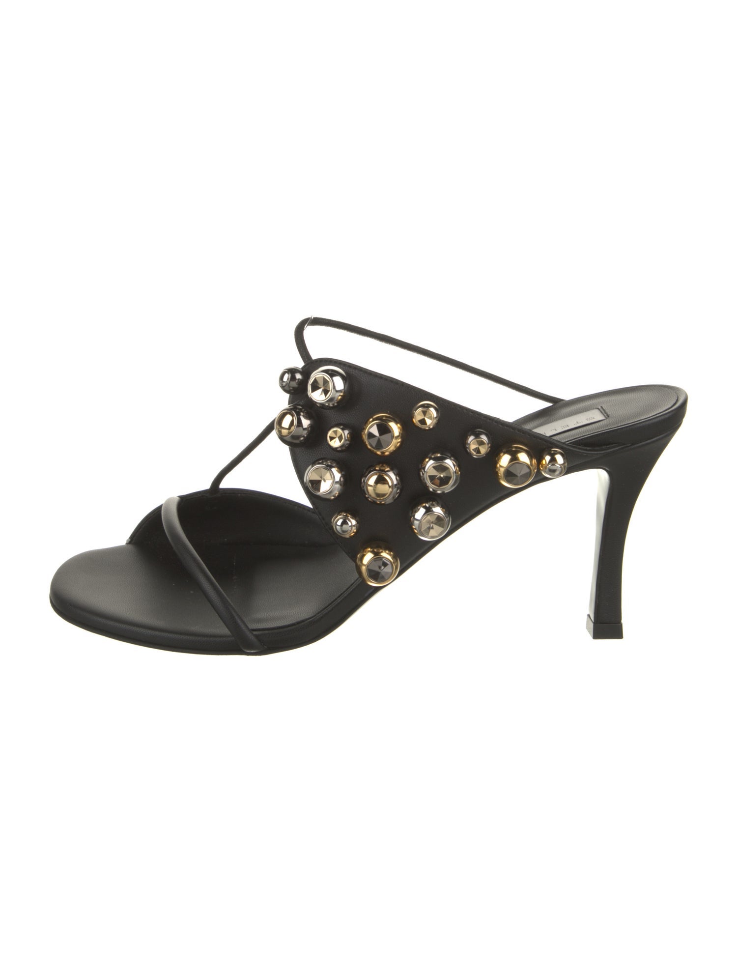 Stella McCartney Leather Studded Accents Slides