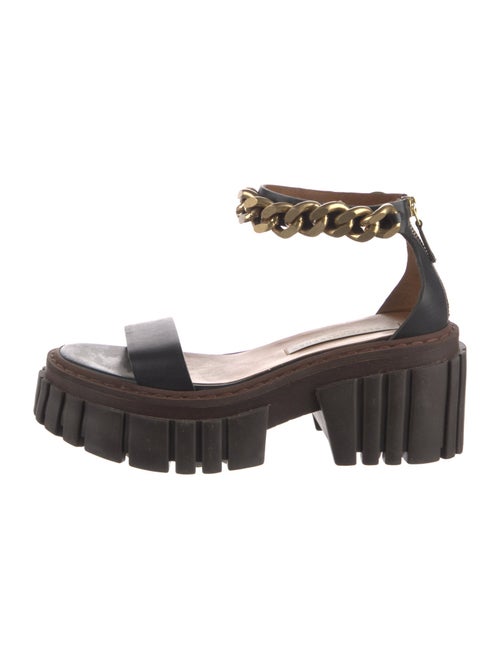 Stella McCartney Leather Chain-Link Accents Sandals