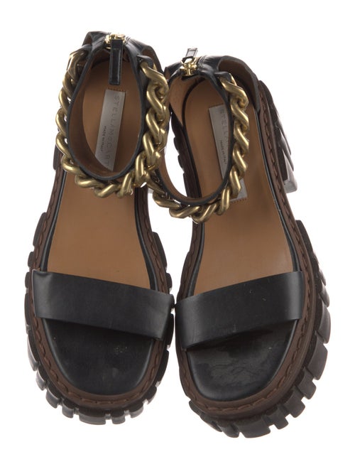 Stella McCartney Leather Chain-Link Accents Sandals