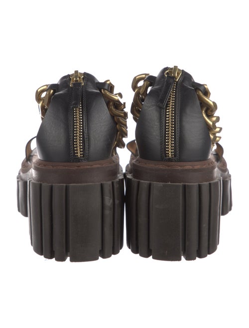 Stella McCartney Leather Chain-Link Accents Sandals