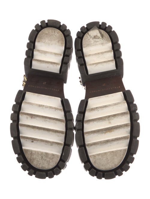 Stella McCartney Leather Chain-Link Accents Sandals