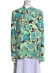 Stella McCartney Floral Print Long Sleeve Button-Up Top