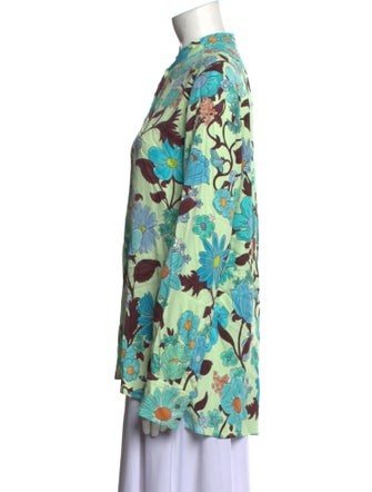 Stella McCartney Floral Print Long Sleeve Button-Up Top