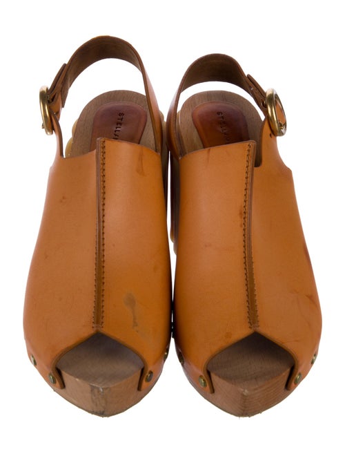 Stella McCartney Leather Studded Accents Slingback Sandals