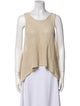 Stella McCartney Linen Scoop Neck Crop Top
