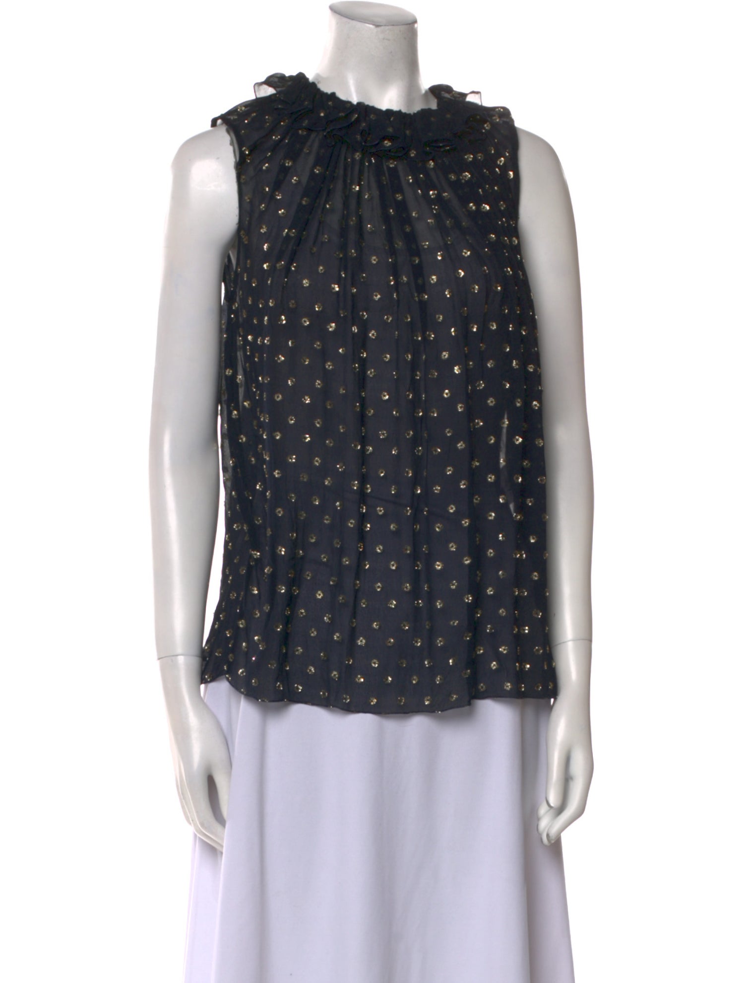 Stella McCartney Silk Polka Dot Print Blouse