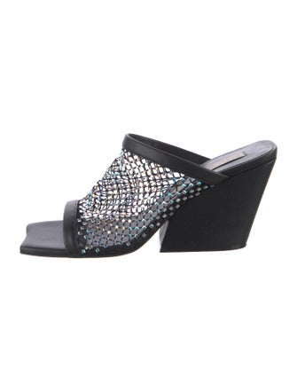 Stella McCartney Mesh Crystal Embellishments Slides