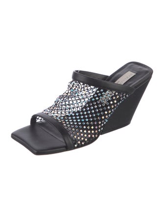 Stella McCartney Mesh Crystal Embellishments Slides