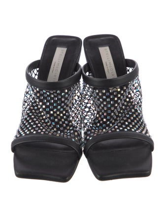 Stella McCartney Mesh Crystal Embellishments Slides