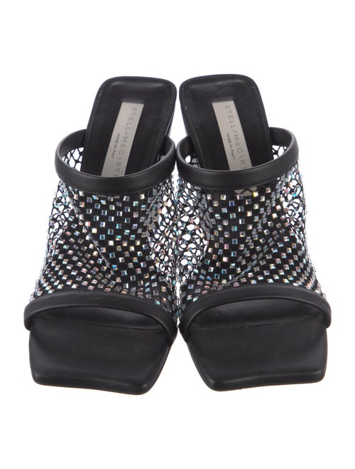 Stella McCartney Mesh Crystal Embellishments Slides