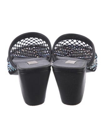 Stella McCartney Mesh Crystal Embellishments Slides