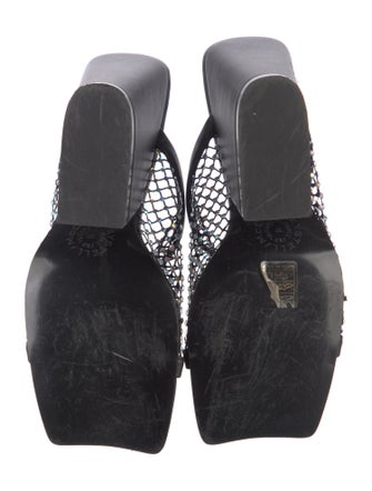 Stella McCartney Mesh Crystal Embellishments Slides