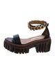 Stella McCartney Patent Leather Chain-Link Accents Sandals