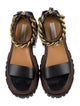 Stella McCartney Patent Leather Chain-Link Accents Sandals
