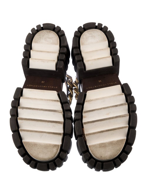 Stella McCartney Patent Leather Chain-Link Accents Sandals