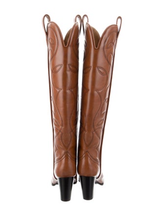 Stella McCartney Vegan Leather Embroidered Accent Riding Boots