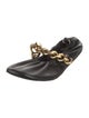 Stella McCartney Leather Chain-Link Accents Ballet Flats