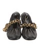 Stella McCartney Leather Chain-Link Accents Ballet Flats
